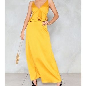 Mustard yellow/gold dress